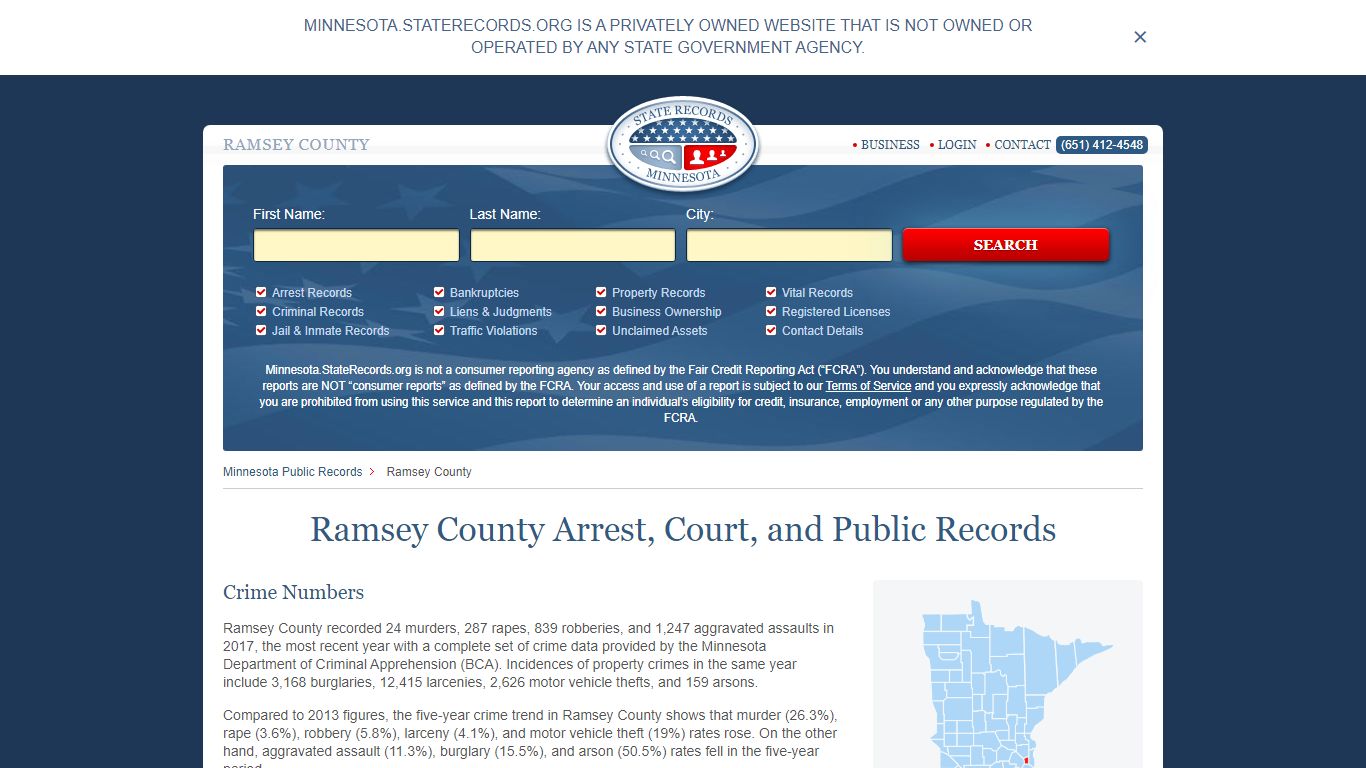 Ramsey County Arrest, Court, and Public Records